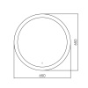 Зеркало с подсветкой Abber Mond AG6202S-0.65