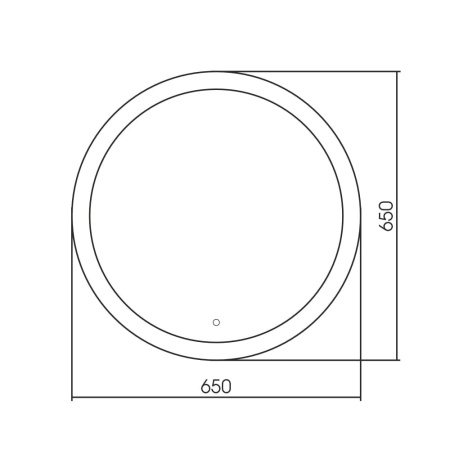 Зеркало с подсветкой Abber Mond AG6202S-0.65