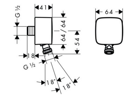 Подключение для шланга hansgrohe PuraVida 27414000