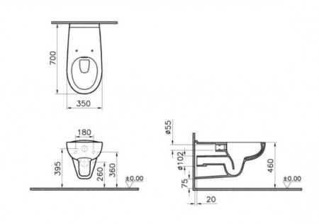 Подвесной унитаз Vitra Conforma 5810B003-6234