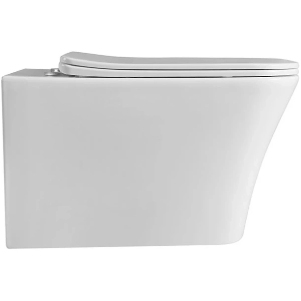 Унитаз подвесной Vincea Cool VT1-210 безободковый, с сиденьем микролифт, белый