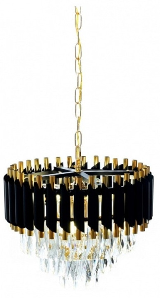 Подвесная люстра LUMINA DECO Funneli LDP 6003-400 BK+F.GD