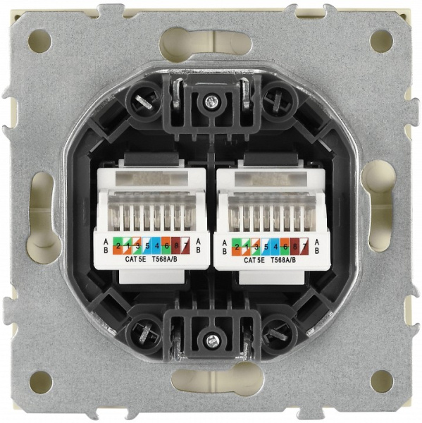 Розетка двойная Ethernet RJ-45 без рамки Эра Galaxy Б0070758