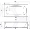Акриловая ванна 150x70 см Eurolux Lait E1015070017