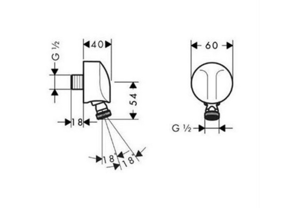 Подключение для шланга hansgrohe Fixfit E 27505000