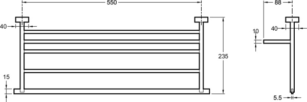 Полка Jacob Delafon EO E77882-CP