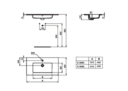 Раковина Ideal Standard Tempo E066901