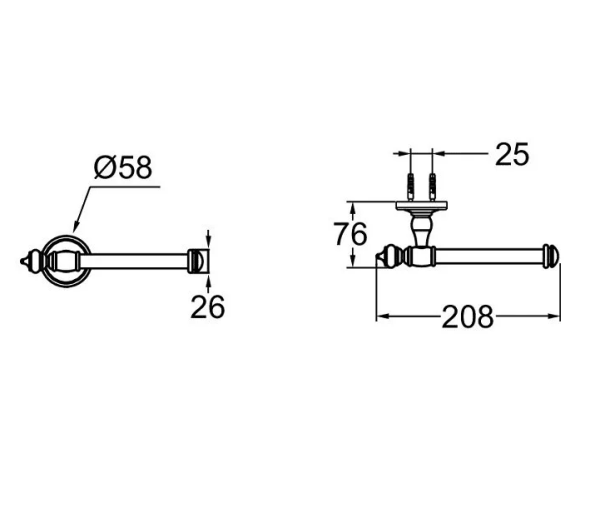 Держатель туалетной бумаги Jacob Delafon Cleo 1889 E27313-BGG бежевое золото