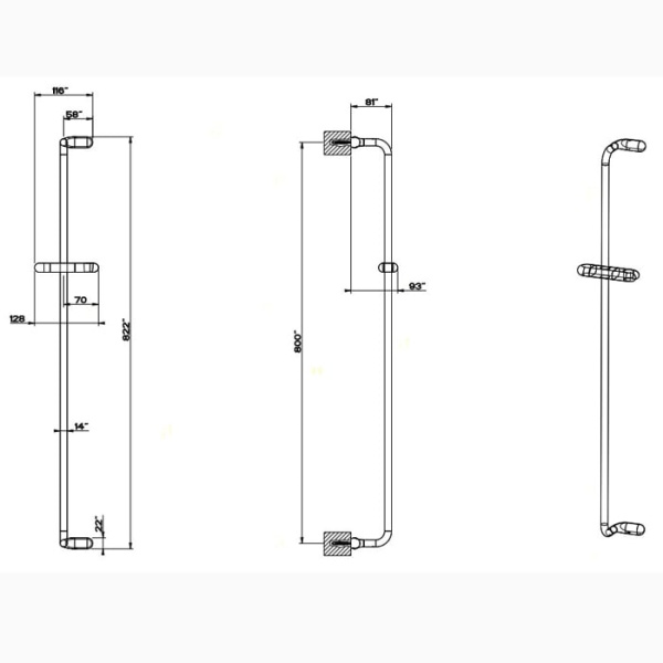 Душевая штанга Gessi Goccia 33644#279 белый матовый