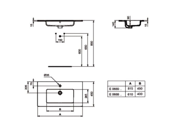 Раковина Ideal Standard Tempo E066901