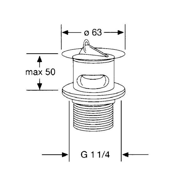 Донный клапан Kludi 1042705-00