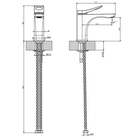 Смеситель для раковины Gessi Rilievo 59006#031