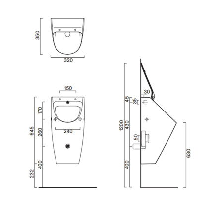 Писсуар Catalano Comfort 0932640001