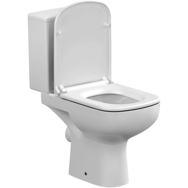 Унитаз-компакт Cersanit Colour KO-COL011-3/5-COn-DL-w безободковый, с сиденьем микролифт, белый