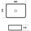 Раковина 48x37 см Grossman GR-3016BLM