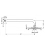 Верхний душ hansgrohe Raindance S 180 Air 1jet 27468000 держатель 390 мм хром