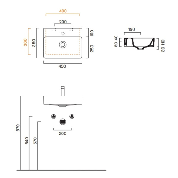 Раковина Catalano Green 45 0420450001