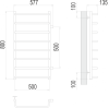 Стандарт П8 500х800 бп500 Полотенцесушитель TERMINUS
