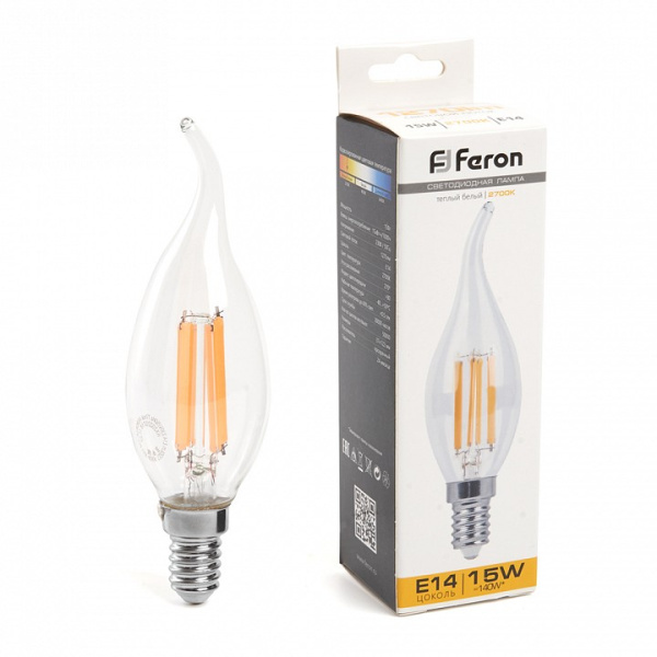 Лампа светодиодная Feron LB-718 E14 15Вт 2700K 38261