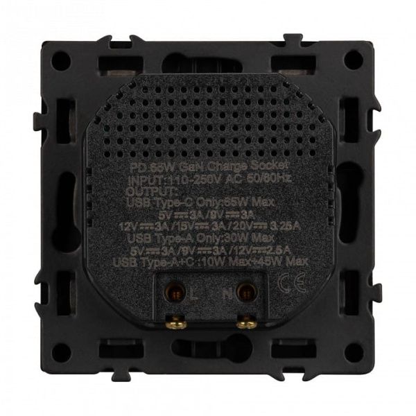 Розетка 2хUSB type A и C без рамки Arlight NOBE 054317(1)
