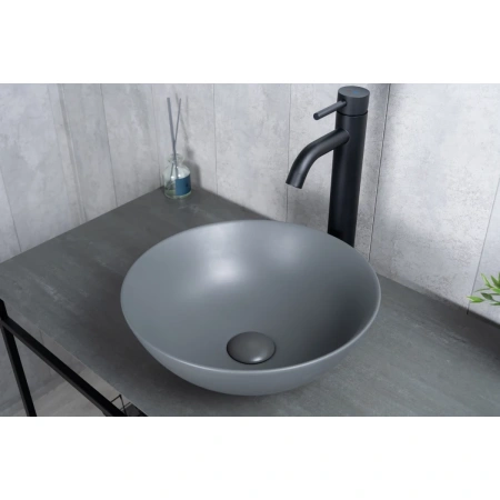 Раковина-чаша GID 9081gnm 36x36 см, накладная, серый матовый