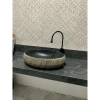 Раковина-чаша CeramaLux J2102 60x41 см, накладная, черный