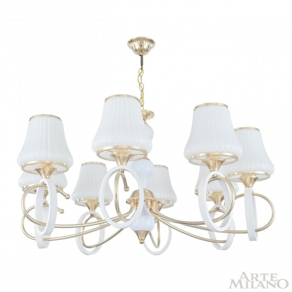 Подвесная люстра Arte Milano Florentia-2387 302387/8 Wh/Gd