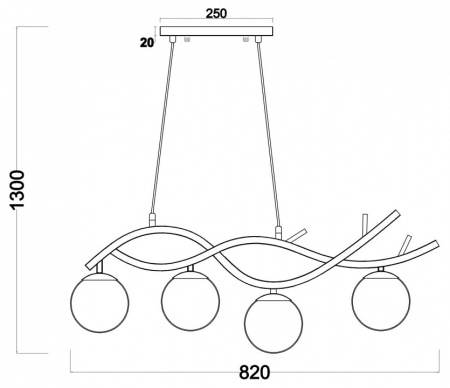Подвесной светильник Freya Rosella FR8014PL-04BS