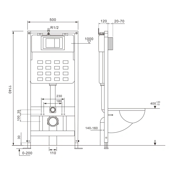 Инсталляция для унитаза Abber AC0105