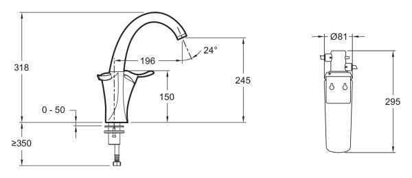 Смеситель для кухни Jacob Delafon Carafe E18865-VS