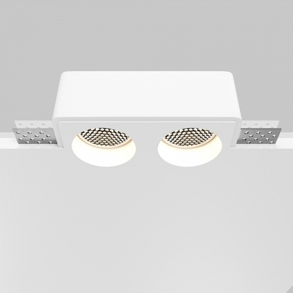 Встраиваемый светильник Maytoni Technical Gyps Modern DL123-GU10-02-W