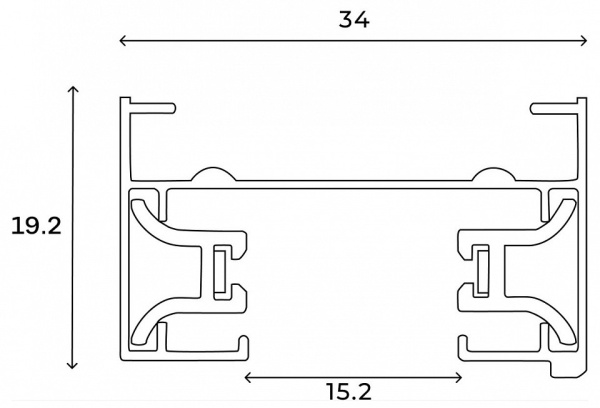 Трек накладной Hesby Lighting Skylite HSBL_0212