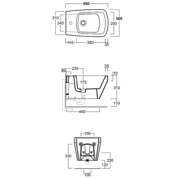 Подвесное биде Simas Baden Baden BB19bi*1