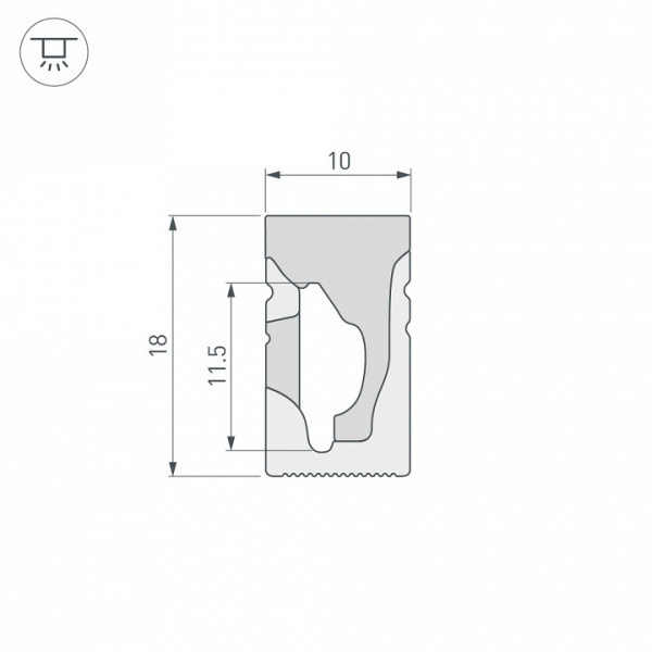 Короб накладной гибкий Arlight WPH 040828
