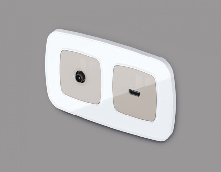 Накладка для ТВ-розетки Ambrella Volt Quant OP3730