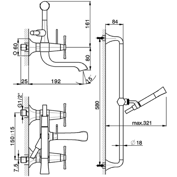 Душевой комплект Cisal Cherie CX0000607E розовое золото