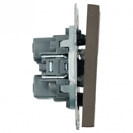 Переключатель двухклавишный без рамки Stekker Эмили 49921