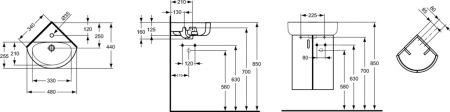 Раковина Ideal Standard Connect E793101