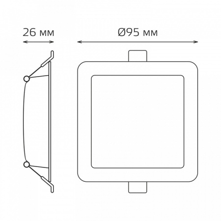 Встраиваемый светильник Gauss Elementary 998420205