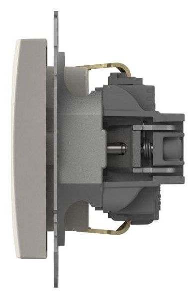 Розетка с заземлением и со шторкой, без рамки Elbi Eleсtriс Zena Vega 609-010200-243