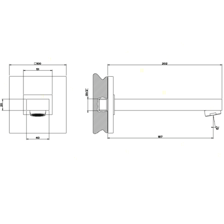 Излив для раковины Gessi Rettangolo 20120#031