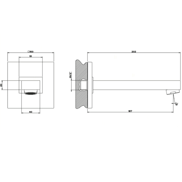 Излив для раковины Gessi Rettangolo 20120#031