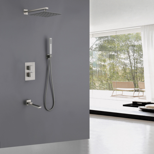 Душевой комплект Abber Daheim AF8250SP с термостатом сатин