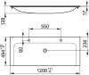 Раковина Keuco Plan 120 32980311202 двойная 1208х17х494 мм