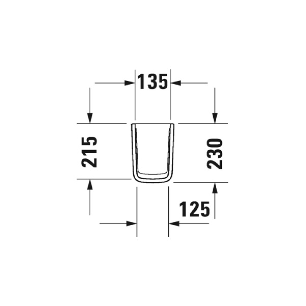Полупьедестал для раковины Duravit ME by Starck 0858410000