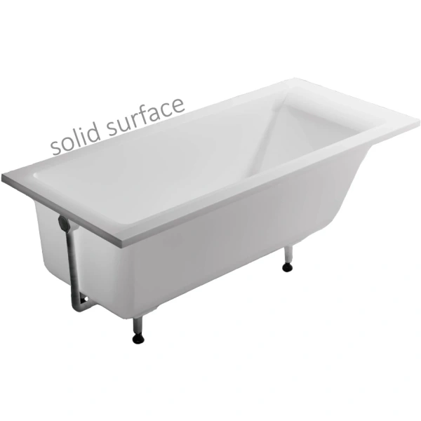 Ванна из литьевого мрамора Astra-Form Нейт Solid Surface 01010056+08010054 180x80 см, белый матовый