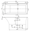 Квариловая ванна Villeroy&Boch Squaro 170х75 UBQ170SQS2V-01