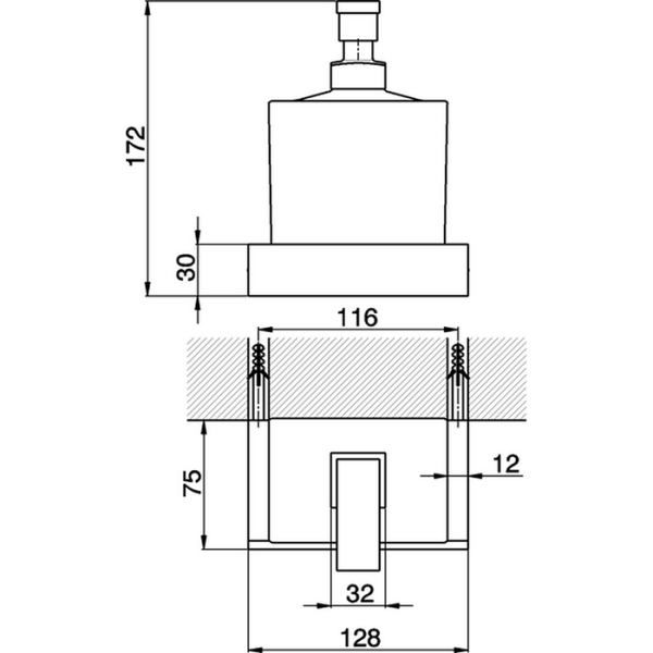 Дозатор Cisal Quad QU09062021 матовое стекло