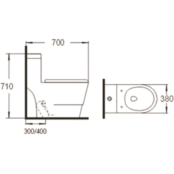 Унитаз-компакт SantiLine SL-5011 безободковый, с сиденьем микролифт, белый