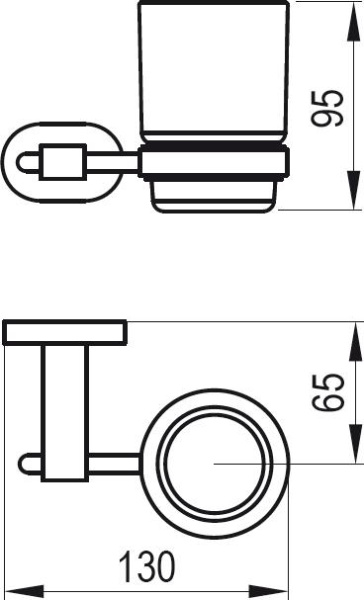 Держатель со стаканом Ravak Chrome CR 210.00 X07P188